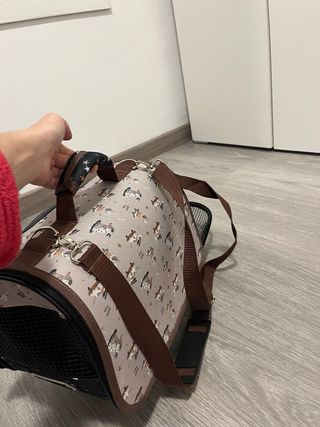 Transportín para mascotas beige y marrón nuevo