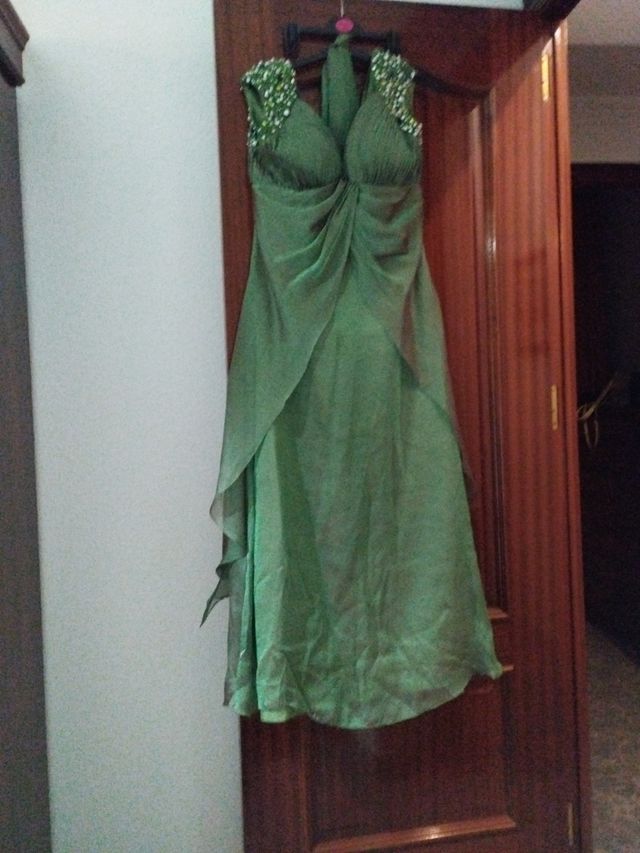 Vestido de fiesta verde