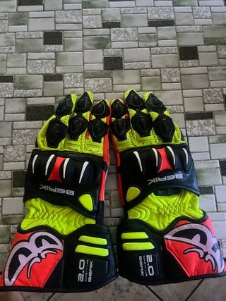 Guanti Moto Berik Neri e Giallo Fluo