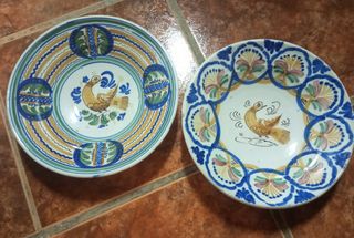 Set di 2 piatti in ceramica