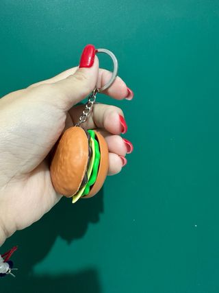 Llavero hamburguesa artesanal