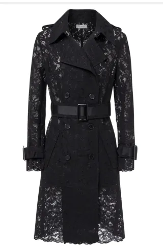 Abrigo/Vestido Simorra Negro Encaje