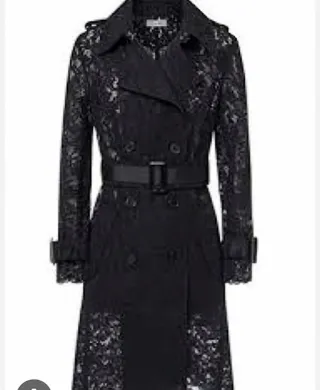 Abrigo/Vestido Simorra Negro Encaje