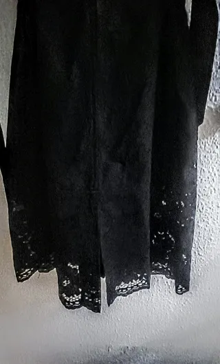 Abrigo/Vestido Simorra Negro Encaje