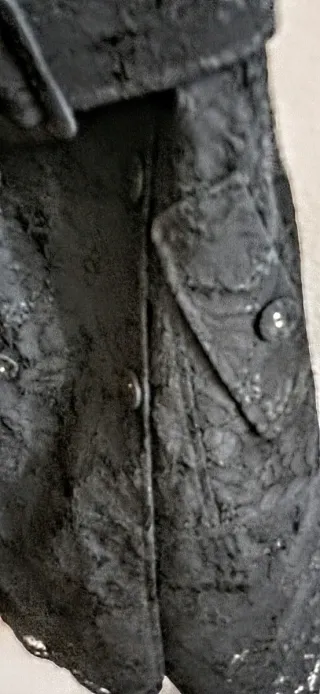 Abrigo/Vestido Simorra Negro Encaje
