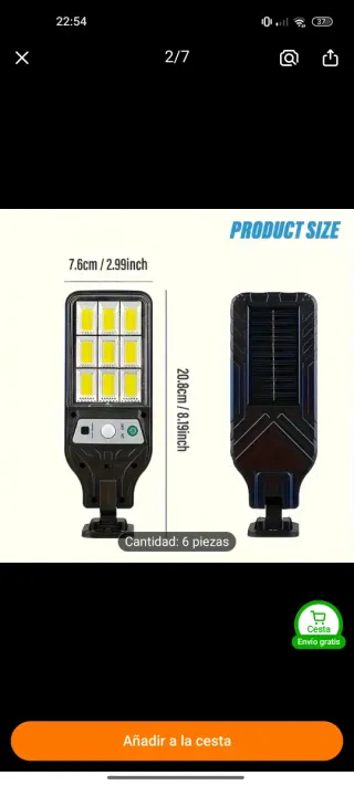 Lámpara Solar LED Exterior