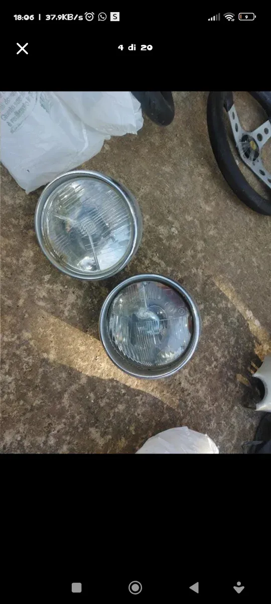 Coppia Fari Rotondi Cromati per fiat 500 d'epoca