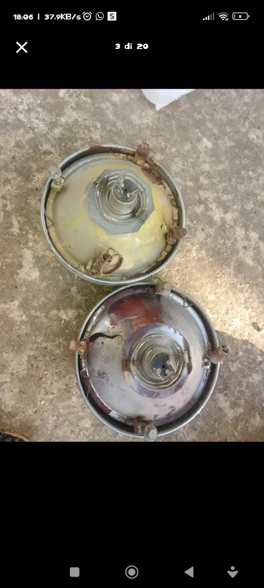 Coppia Fari Rotondi Cromati per fiat 500 d'epoca