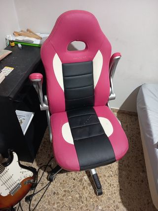 Sillón Gamer Rosa y Negro