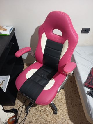 Sillón Gamer Rosa y Negro