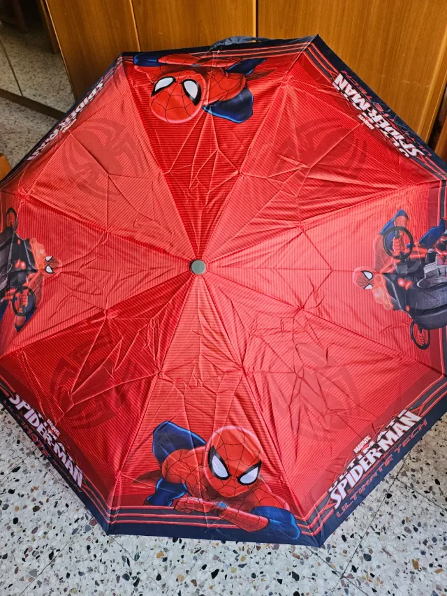 Ombrello Spiderman Perletti Rosso