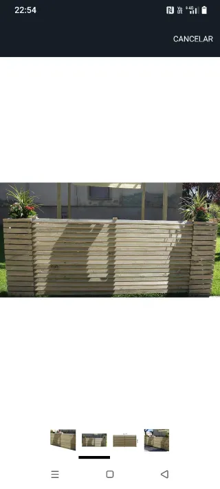 Panel separador madera vallas/techos