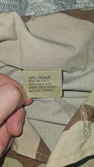 Sobrecamisa Camuflaje US ARMY Desierto (Original)