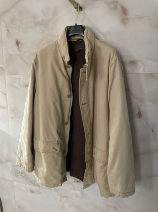 Abrigo Parka Zara Mujer XL Oversize Beige