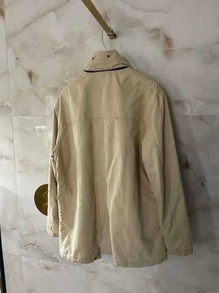 Abrigo Parka Zara Mujer XL Oversize Beige