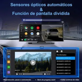 Pantalla 10 Android Auto/CarPlay + Cámara