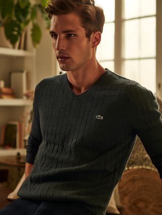 Jersey Lacoste Gris Hombre Talla Xl