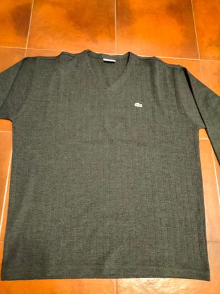 Jersey Lacoste Gris Hombre Talla Xl