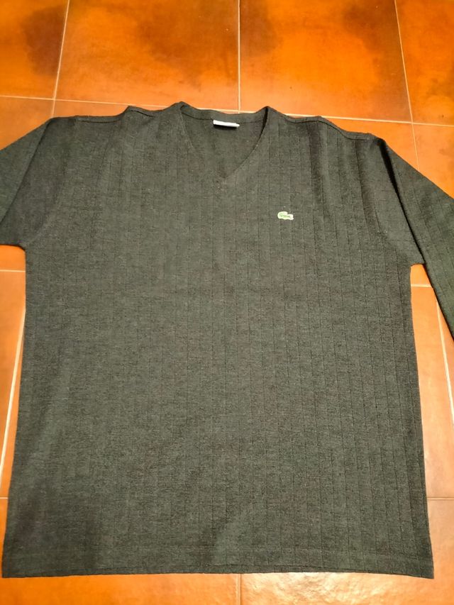 Camisola Lacoste Cinza Masculina Tamanho Xl