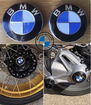 2 Tapas Embellecedor Moto Logo BMW Llanta y Cardán