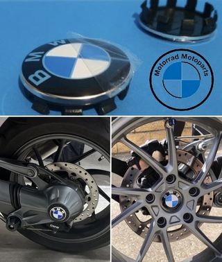 2 Tapas Embellecedor Moto Logo BMW Llanta y Cardán