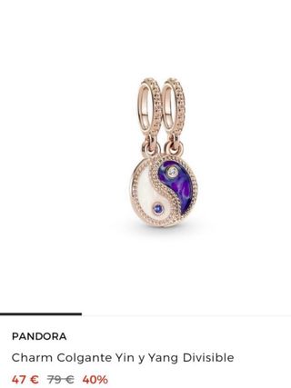 Pandora Charm Yin Yang oro rosa