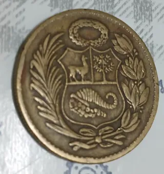 Moneda Peru 1960 UN Sol de Oro