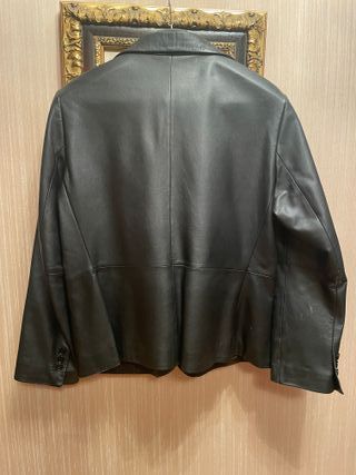 Chaqueta de piel negra tipo americana CORTEFIEL