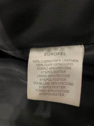 Chaqueta de piel negra tipo americana CORTEFIEL