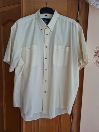 Camisa Burberry Hombre Amarilla Clara. Talla 44