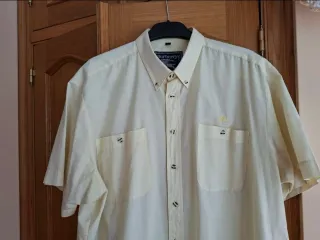 Camisa Burberry Hombre Amarilla Clara. Talla 44