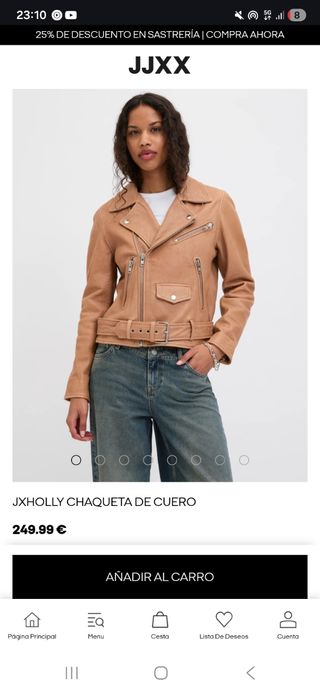 Chaqueta Cuero Jack Jones Talla XS