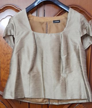 Conjunto fiesta 3 piezas mujer oro/plata