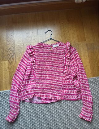 Blusa estampada rosa