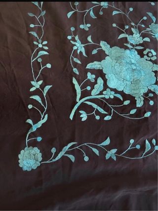 Mantón Baturra Negro y Azul