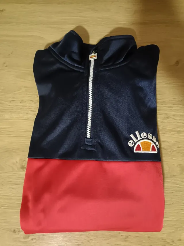 Sudadera vintage Ellesse azul y roja