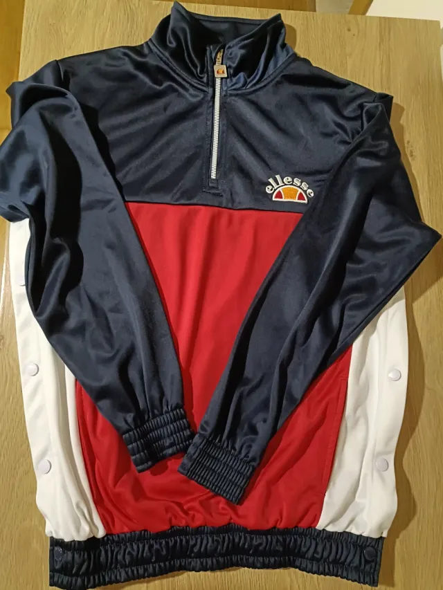 Sudadera vintage Ellesse azul y roja