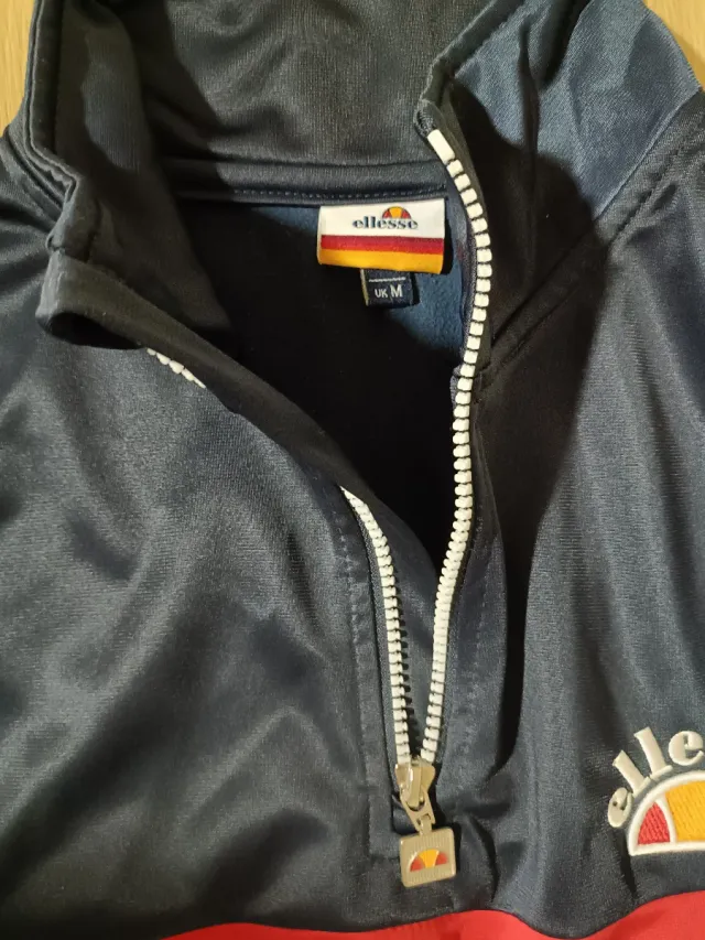 Sudadera vintage Ellesse azul y roja