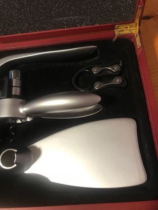 Set Abridor Botellas Vino Caja Madera