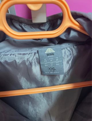 Chaquetón acolchado gris hombre