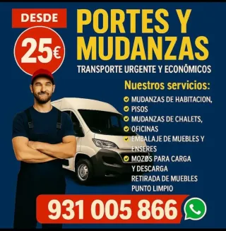 Mudanzas
Mudanzas urgentes
Portes y portes
