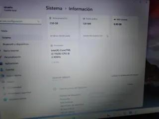 Portátil Dell i3 7ª Gen 240GB SSD NVMe