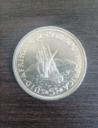 Moneda Plata 5 Chelines Sudáfrica 