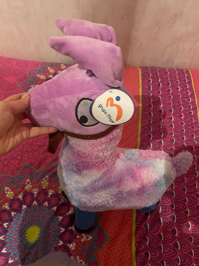 Peluche Llama Morado y Azul