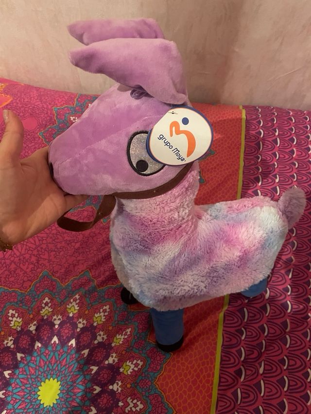 Peluche Llama Morado y Azul