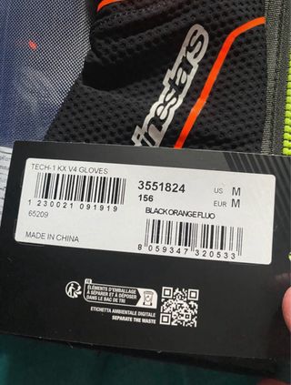 Guantes Alpinestars Tech-1 KX V4 Talla M