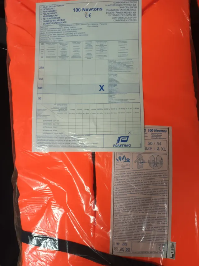 4 Chalecos Salvavidas Plastimo Naranja a estrenar