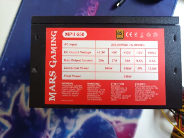 Fuente Alimentación Mars Gaming MPII 650W