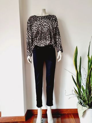 Springfield Pantalón T S 36 negro pitillo