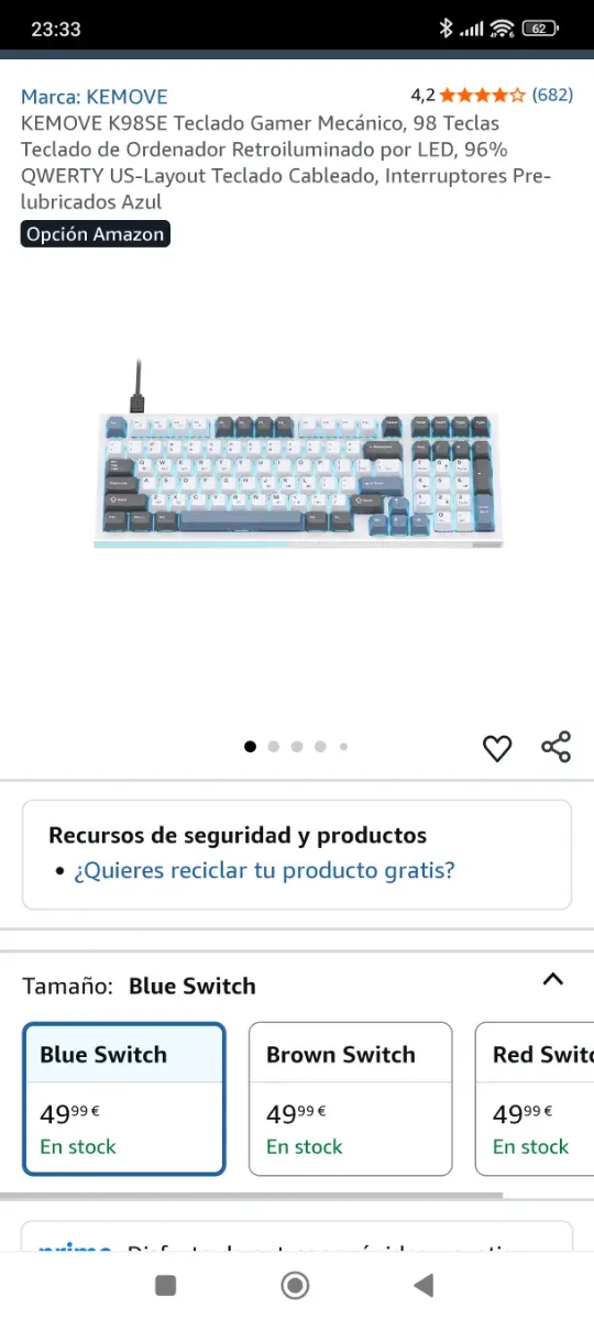 Teclado Kemove K98SE